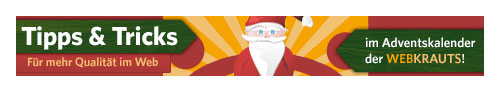 Webkrauts Adventskalender Banner Webkrauts Adventskalender Banner
